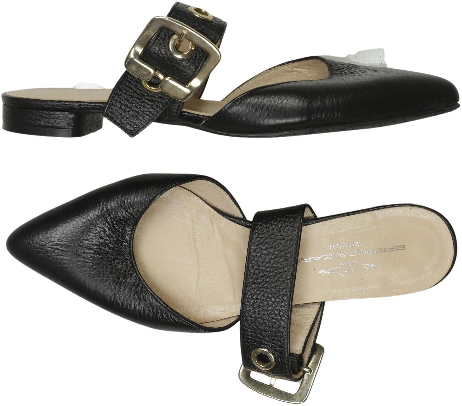 Brenda Zaro Damen Sandalen, Schwarz, Gr. EU 38.5, Leder - Second Hand