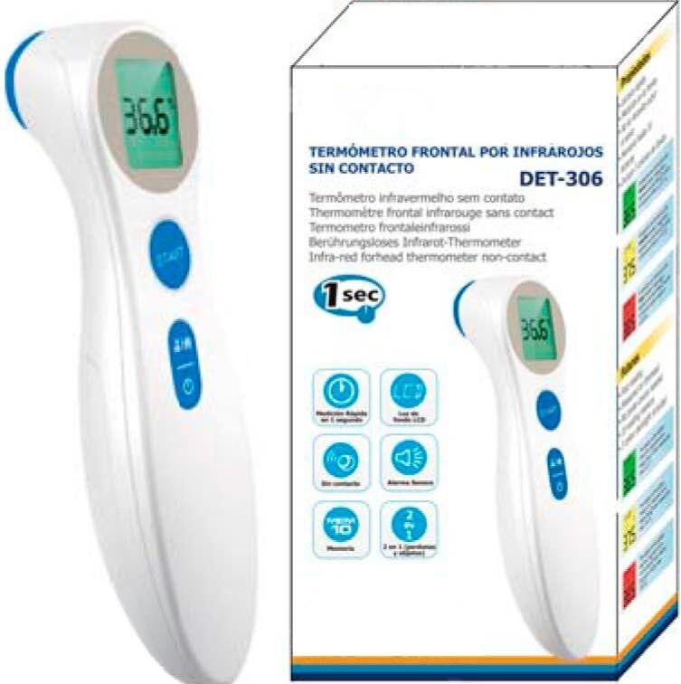 ICO Termometro Infrarrojos de Frente DET-306 1ud