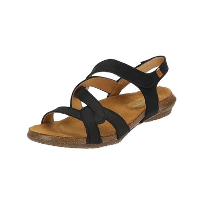 Riemchensandale EL NATURALISTA "El Naturalista Sandalen Leder", Damen, Gr. 37, schwarz, Leder, Schuhe Riemchensandale