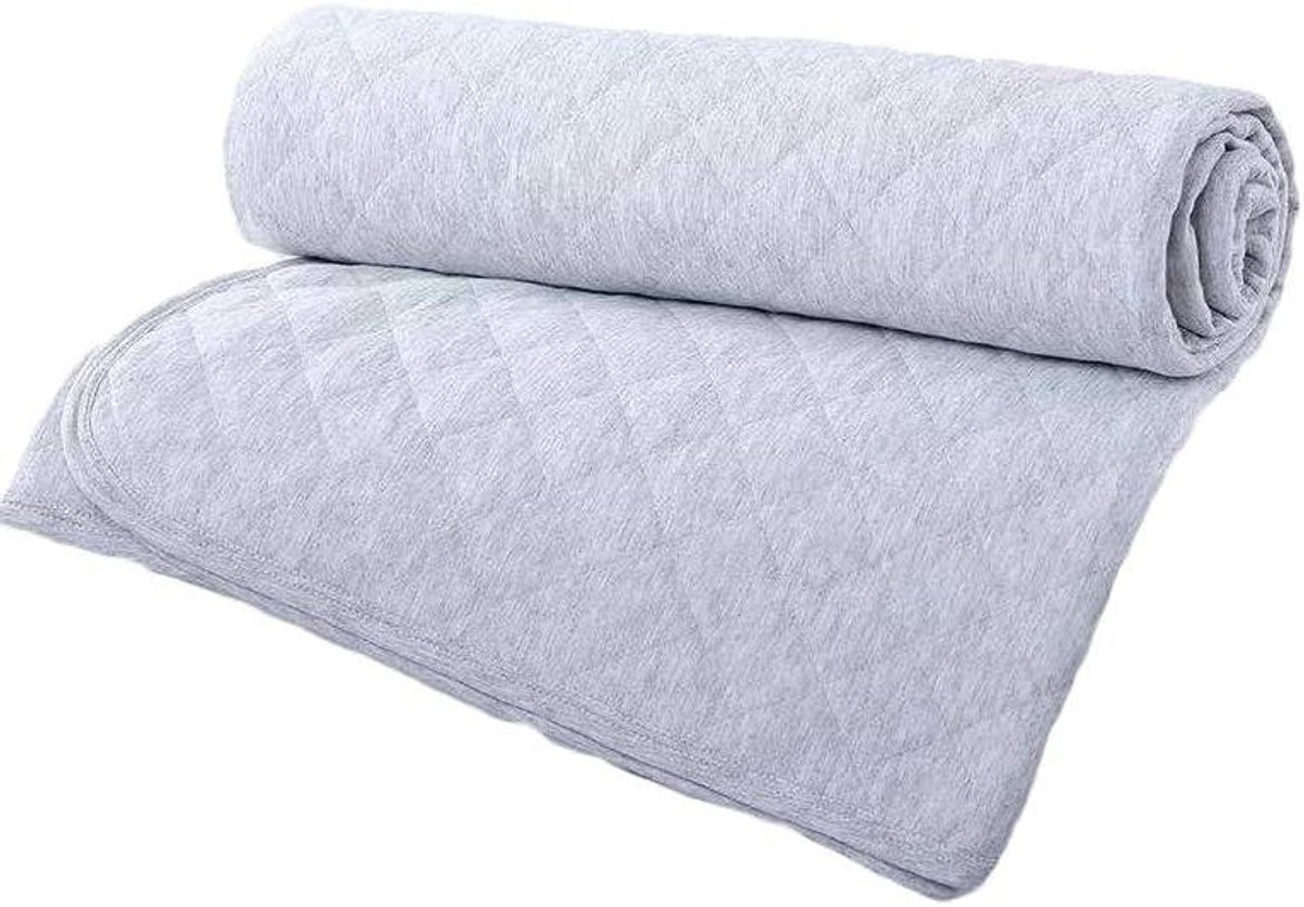 Grijs Gebreide Zomer Quilt van Ademend Katoen - 150 x 200 cm