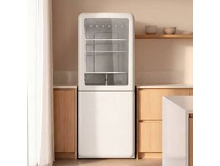FRIDGE RETRO KNOCK KNOCK 401L - Réfrigérateur combiné No Frost 401 L avec fenêtre de visualisation au style rétro