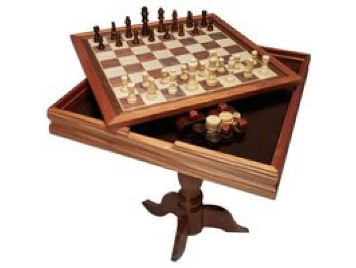 VEVOR Jeu d'Échecs Dames Backgammon 3 en 1, Échiquier en Bois de Haute Qualité de 44 x 67,5 cm, Table de Jeu Combo de Luxe, Cadeau Idéal Matériels pour Jeux de Société en Famille Fête Soirée Maison