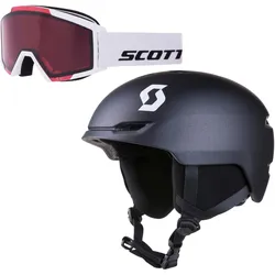 SCOTT SCO COMBO HLMT KEEPER 2+GOGGLE JR S Helm Kinder | Gr. M | schwarz - schwarz