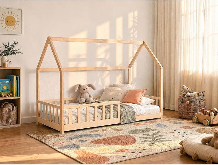 Hausbett 90 x 190 cm - Kiefer - Natur MARTEVI