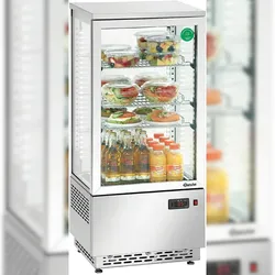 Bartscher Mini-Kühlvitrine 78L, Edelstahl