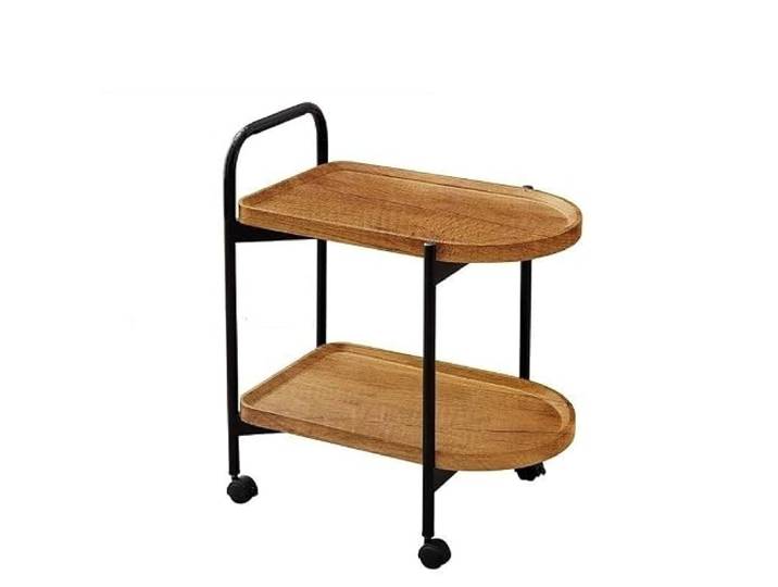 YCCHAH Wohnzimmermöbel, abnehmbarer Couchtisch, Trolley mit Rollen, Aufbewahrungsregal, kleiner Teetisch, aus Massivholz, Möbel Beistelltische Wohnzimmer (B)