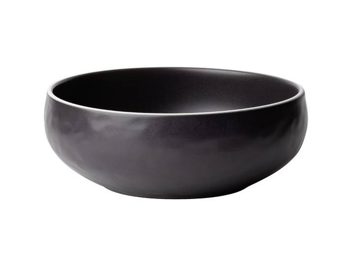 Schüssel Elements Yin & Yang schwarz Steinzeug
