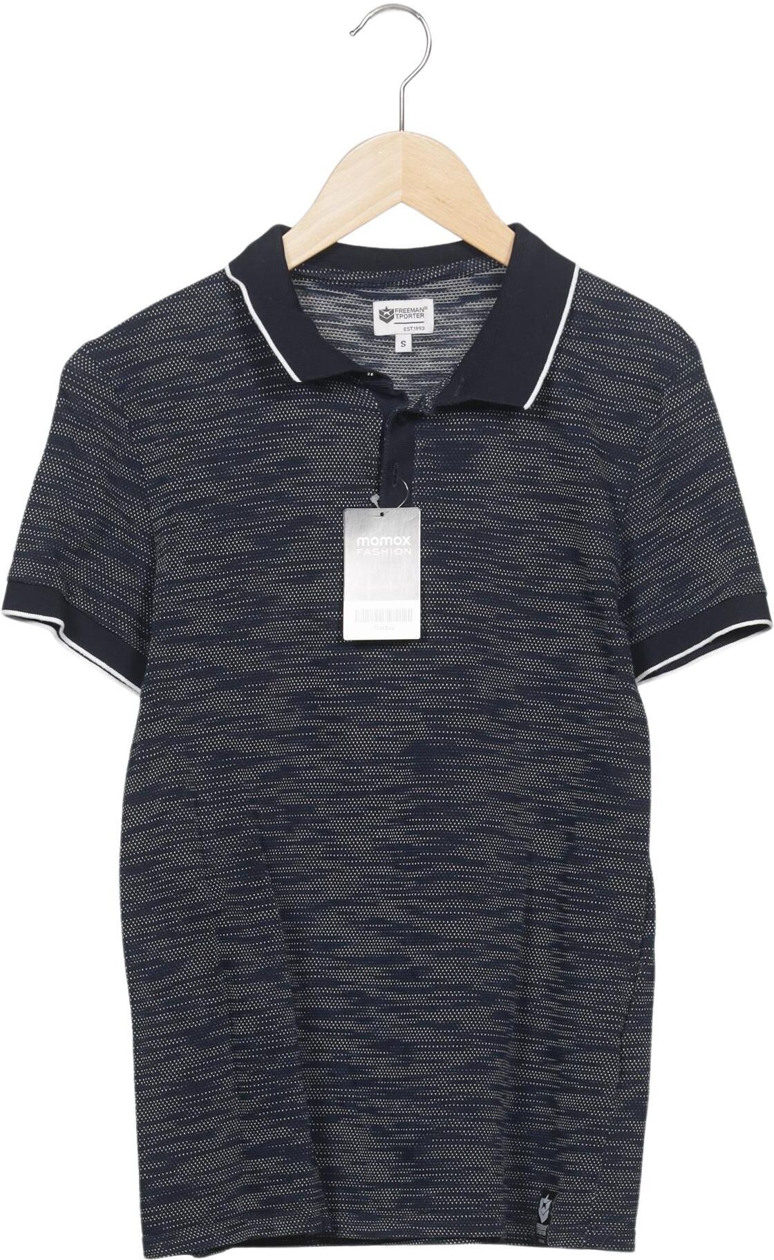 Freeman T. Porter Herren Poloshirt, Marineblau, Gr. S, Baumwolle - Second Hand