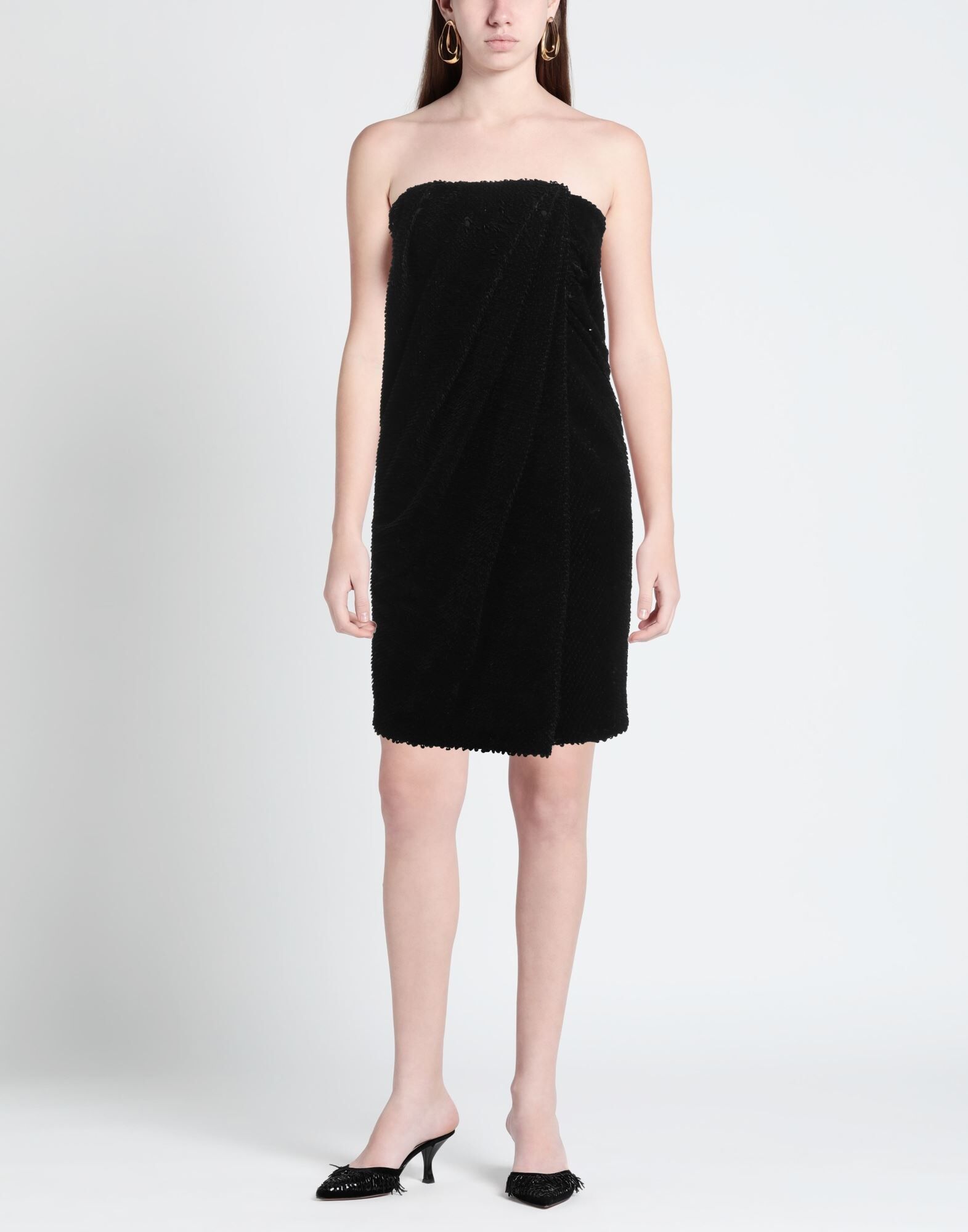Recto Minivestido Mujer Negro S Mujer