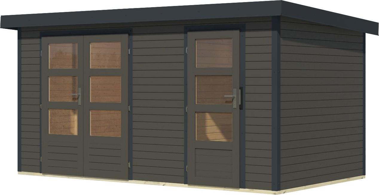 Karibu Gartenhaus Kalifornien Hybrid Metall-Holz 19mm Wandstärke 4005mm breit
