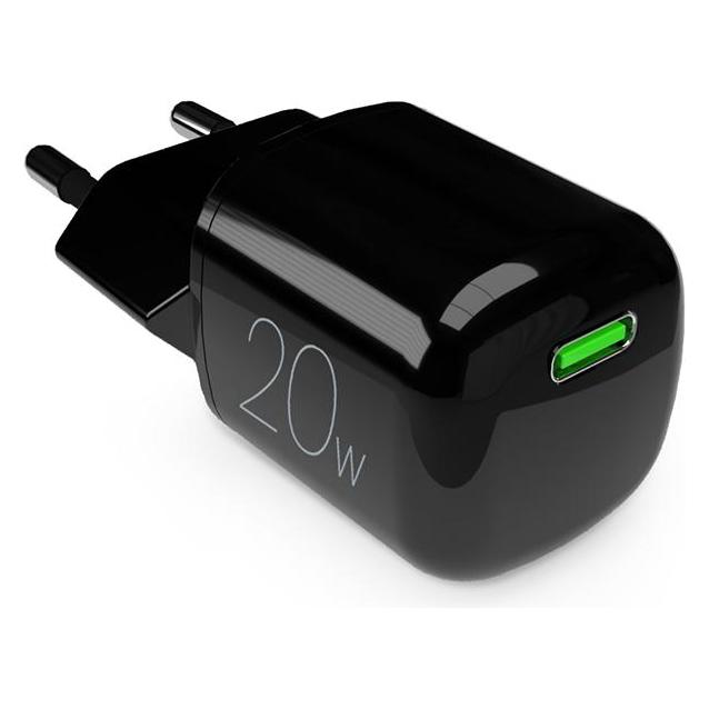 Puro Reiselader 20W USB-C GaN schwarz (20 W, 1 Port) (PUFCMTCUSBC20WGBLK)