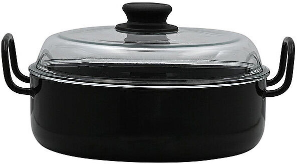 RIESS Emaille Omas Schmorpfanne 28cm Schwarz schwarz EG