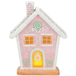 Christmas Gingerbread House LED rosa