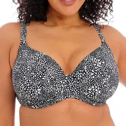 Elomi Pebble Cove Underwire Plunge Bikini Top Schwarz G 85 Damen