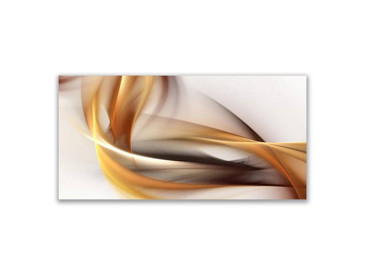 Tulup Leinwandbild 140x70 cm Jansa-Abstraktion, Orange, Schwarz, 140x4 cm, Bilder & Rahmen, Bilder, Leinwandbilder