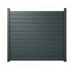 Hardin 1fachgut Premium Aluminium-Sichtschutzzaun CORTINA - 1x Element + 2x Pfosten - Anthrazit