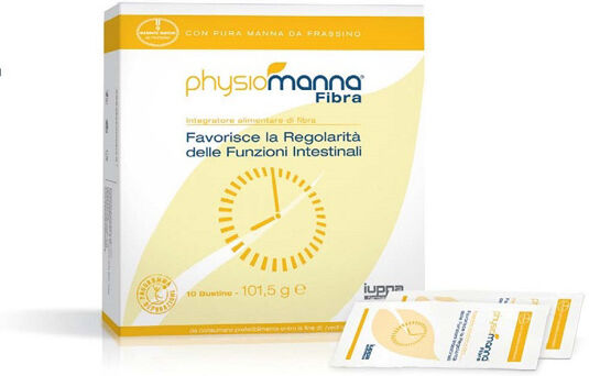 MANNACEUTICA Srl Physiomanna Fibra 10 Bustine - Integratore Vegetale per la Regolarità Intestinale