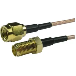 RS PRO Reverse SMA Koaxialkabel konfektioniert, 50 Ω, 5m, RP-SMA / RP-SMA B Ausricht, gerade, Schwar, Antennenkabel