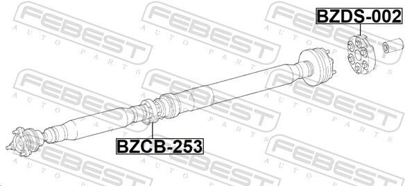 Febest Lagerung, Gelenkwelle Bzcb-253 Für Mercedes