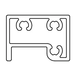 HSK Ersatzteile Rahmenprofil, unten, Drehtür, Schwarz-matt, E30241-6-68 E30241-6-68