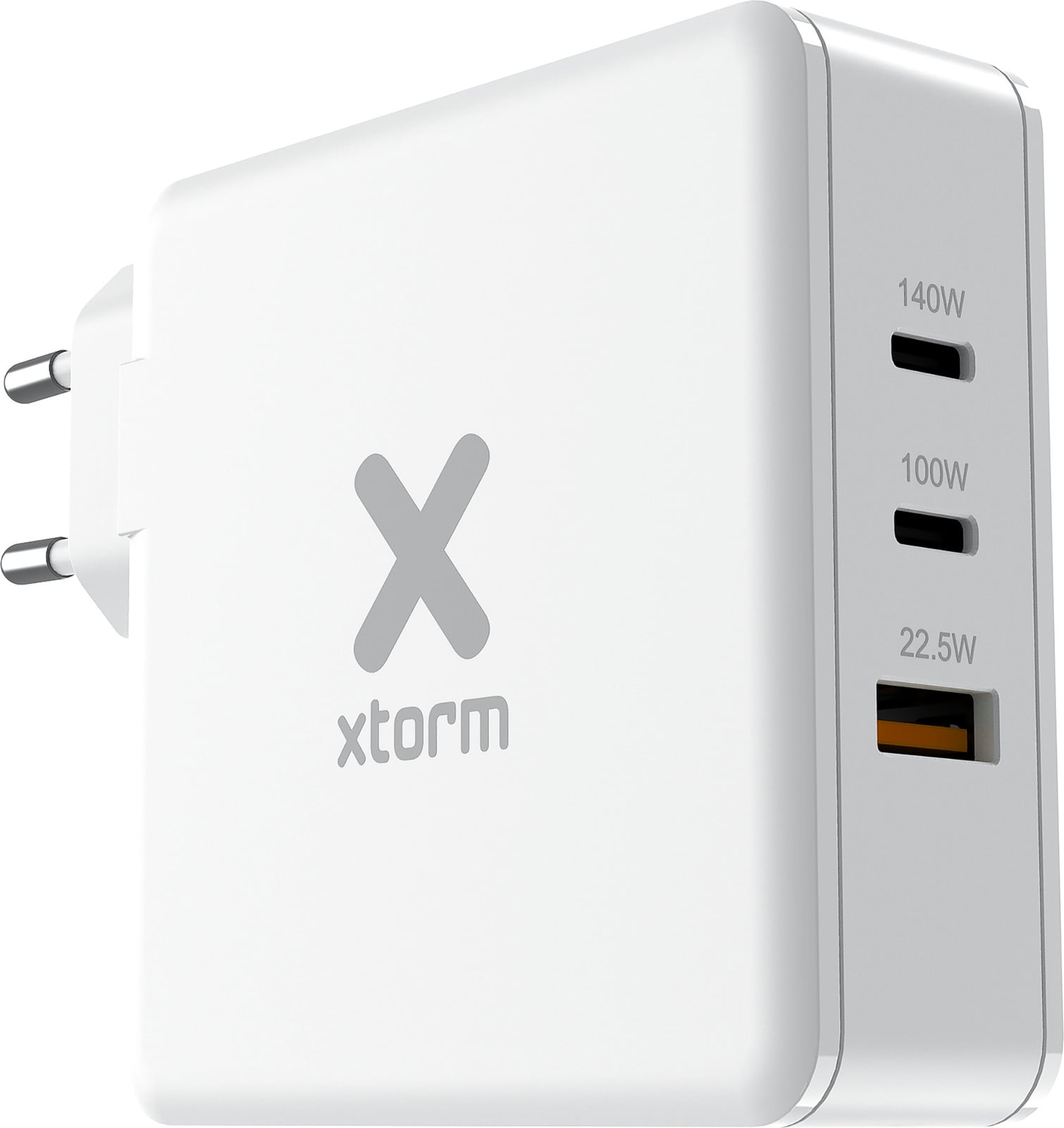 Xtorm 140W GaN Oplader met 2x USB-C PD en 1x USB-A voor Laptop en Smartphone