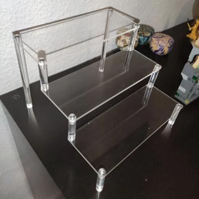 Inspired Finds Acrylic Display Stand 15 Tier Transparent Rack For Cupcakes, Perfume, Dolls & Collectibles 15.75x3.15in 4 layer