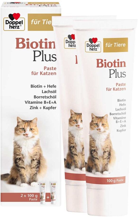 Doppelherz Für Tiere Biotin Plus Paste F.katzen 2X100g