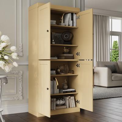"Palace Imports Solid Wood Tall Shaker 6-Shelf Bookcase, 32"" W"