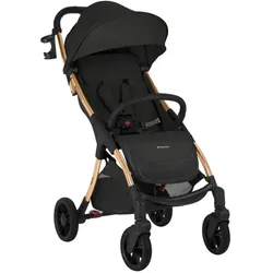 Kikkaboo Kinderwagen Buggy Cloe bis 22 kg Aluminiumrahmen faltbar Getränkehalter schwarz gold