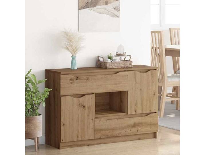 Marron Commode Salon CHIC Buffet bas/Cabinet 1 PC Chêne artisanal 100x30x65 6 Bois d'ingénierie 65.5x30x100 cm N12178