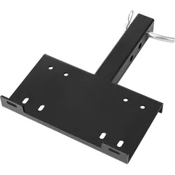 VEVOR Universal-Halterung für Anhängerkupplung, 6803 kg, Seilwinde Montageplatte Empfänger 50,8 mm, mit 2-Löcher-Montage, Stahl pulverbeschichtet, für Mountainbikes, UTV, LKWs, Schwarz