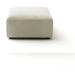 KAWOLA Hocker RANI Polsterhocker Feincord beige