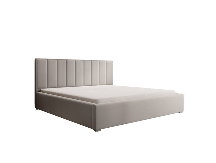 Polsterbett 180x200 cm Rinus grau-beige aus hydrophobem Stoff