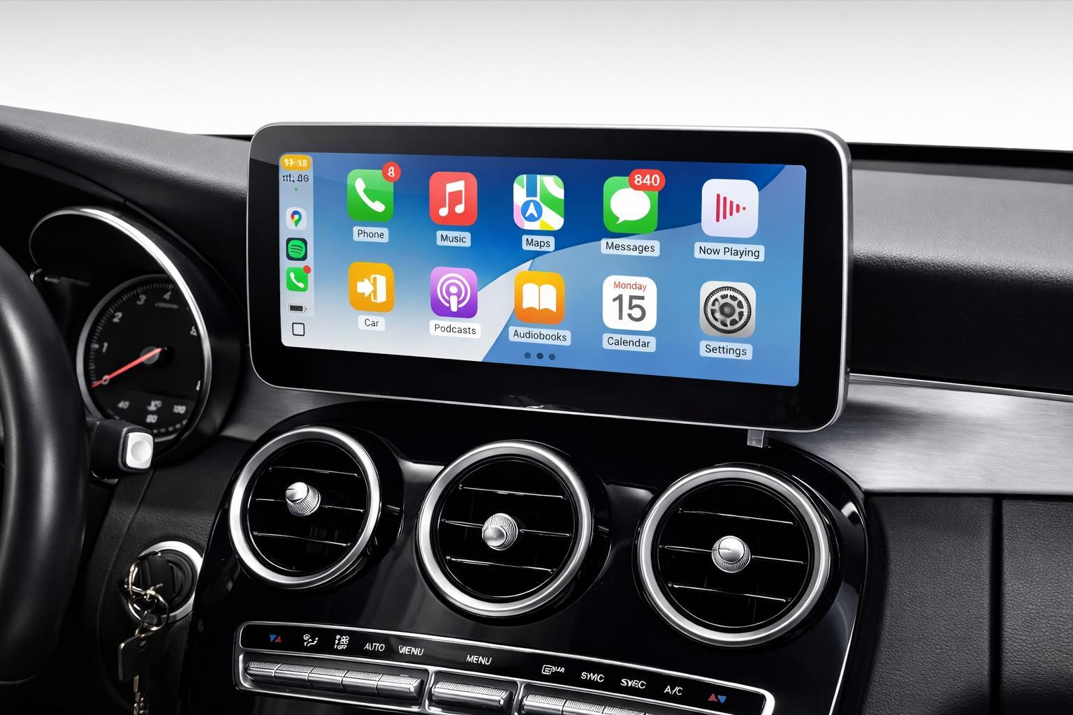 Drahtlos Carplay und Android Auto Für MERCEDES BENZ C W205, GLC X253, V W447, V W639, X. 10.3" Touchscreen Display. Linux System
