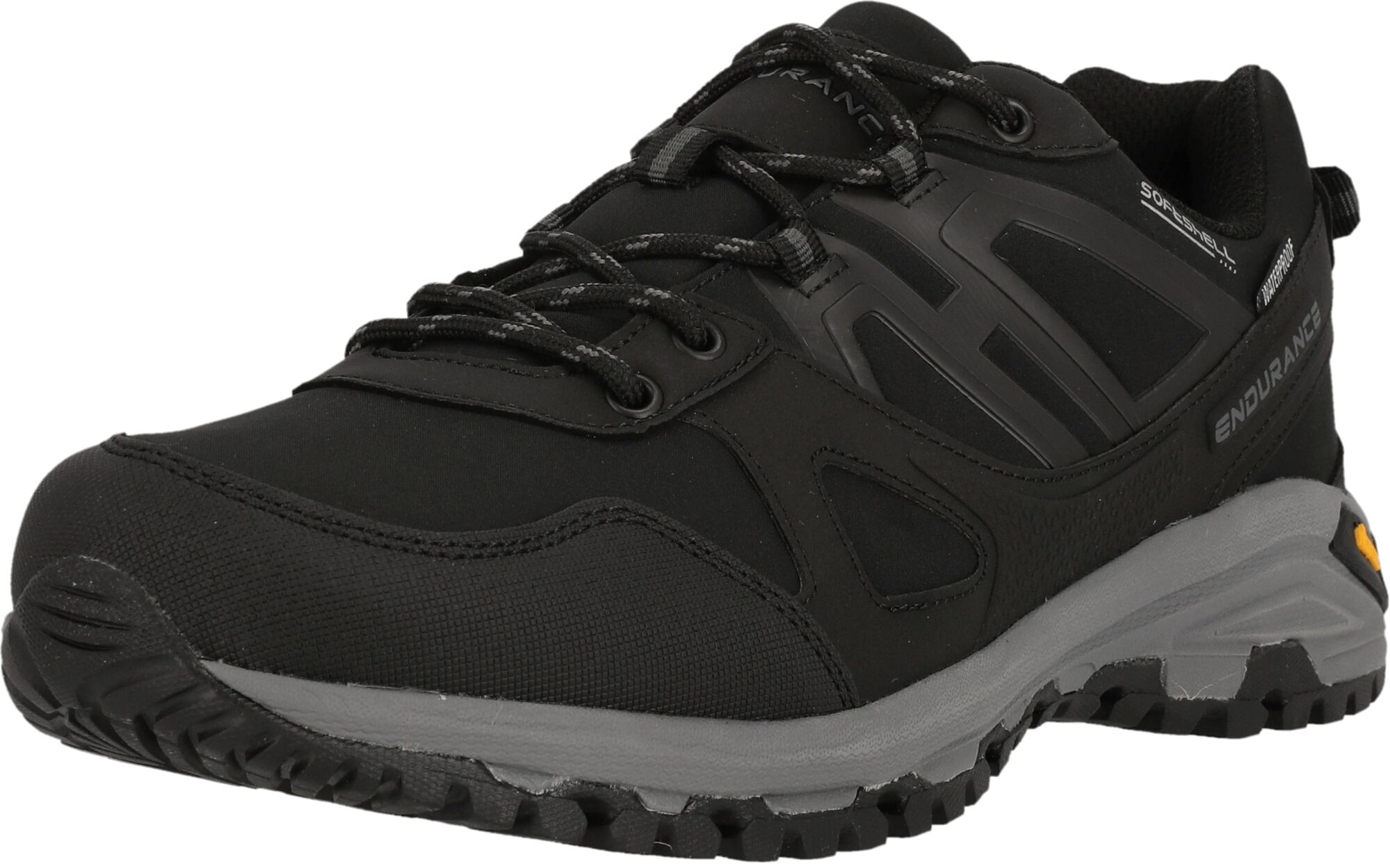 Trainingsschuh ENDURANCE "Hansou", Damen, Gr. 43, schwarz, Lederimitat, Schuhe, mit griffiger Sohle