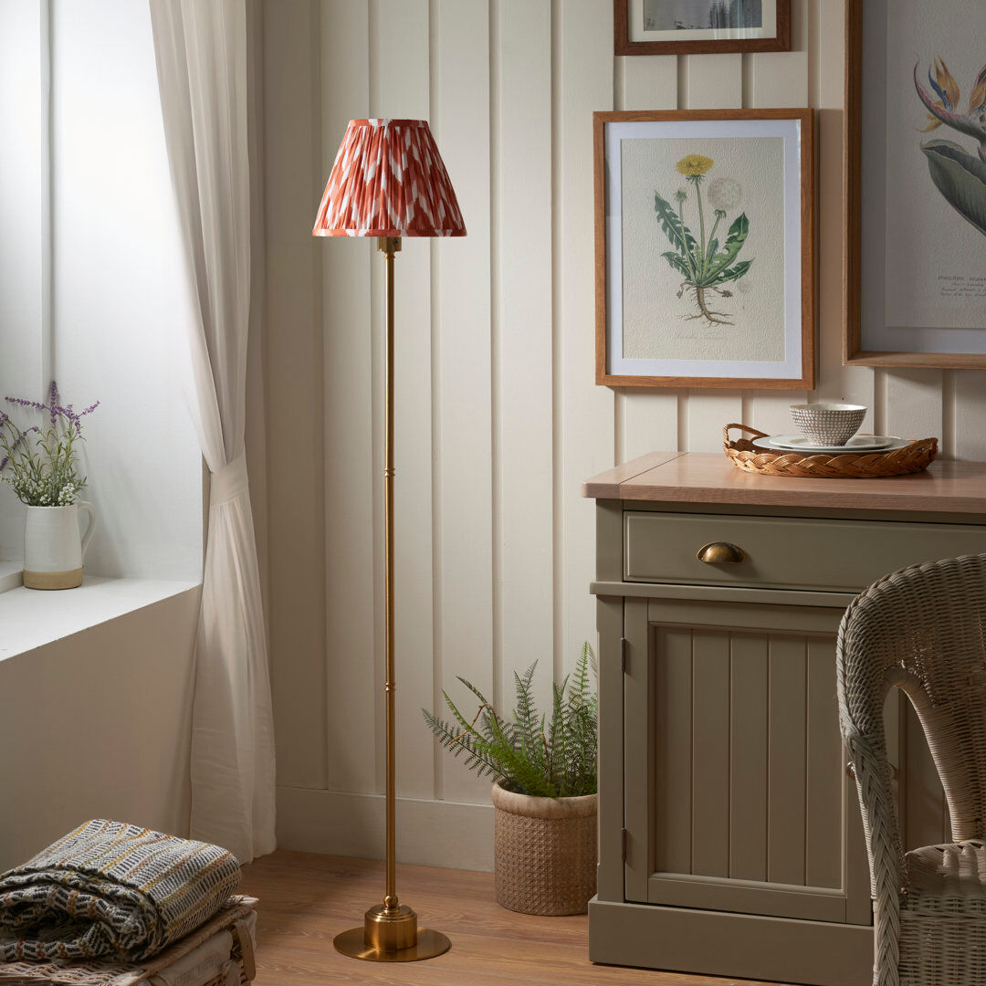 Heritage Hues Burley Rechargeable 140cm Traditional Floor Lamp Orange 140cm H X 25cm W X 25cm D