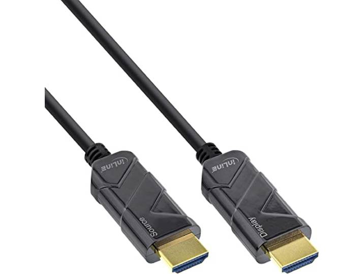 InLine® HDMI AOC-kabel, Ultra High Speed HDMI-kabel, 8K4K, zwart, 70m