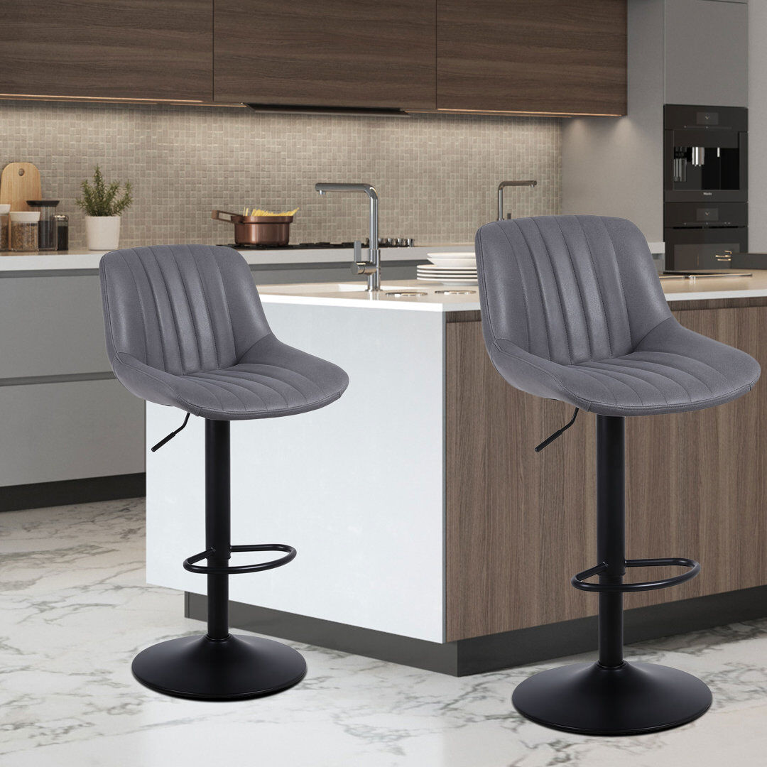 Rio Aneli Height Adjustable Swivel Bar Stool Dark Grey 1