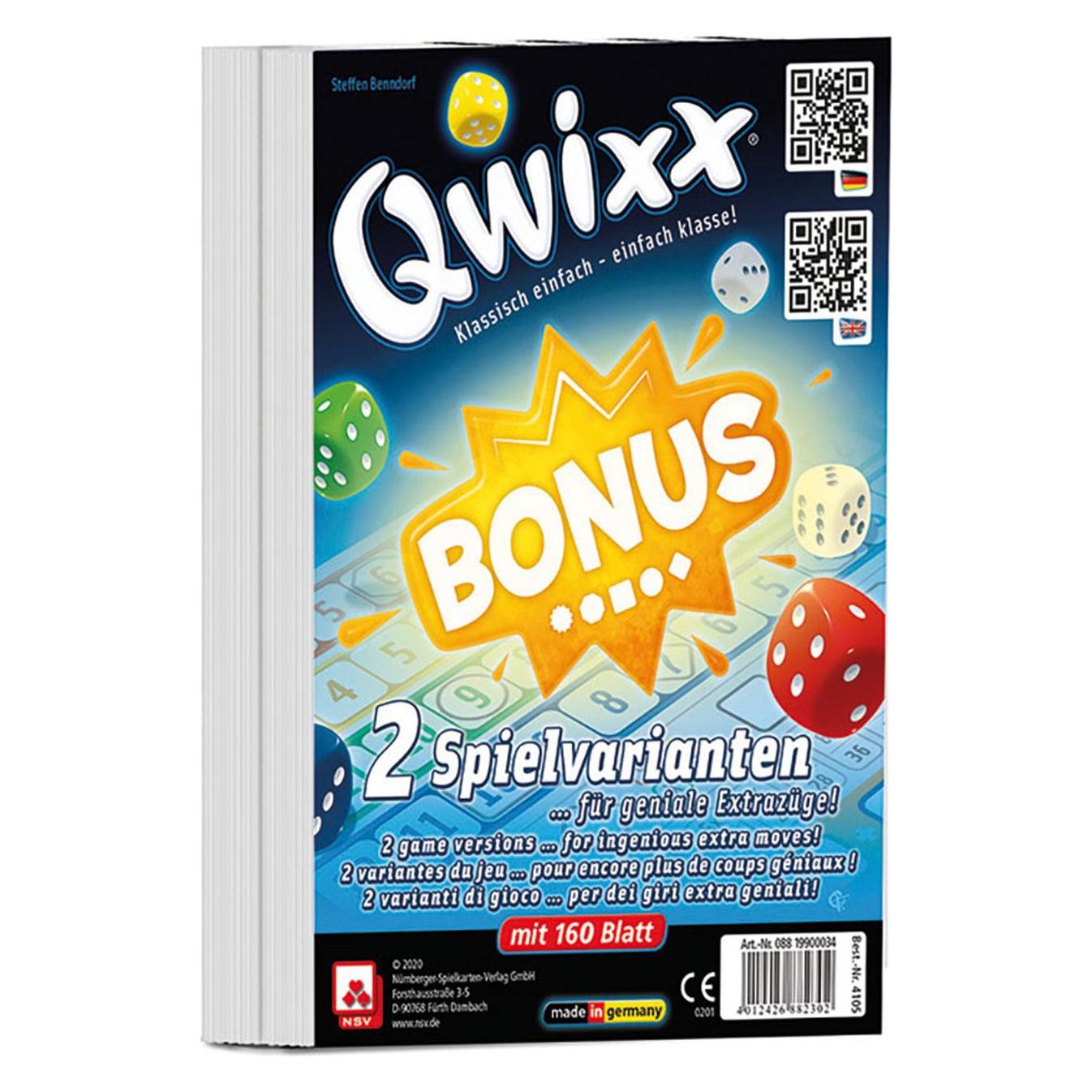 Nürnberger Presse Druckhs Qwixx Bonus- Zusatzblöcke (Deutsch, Englisch, 2 - 5 Spieler) (4105)
