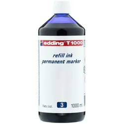 Edding, Marker, Nachfülltinte Marker T1000 Flasche blau 1.000ml