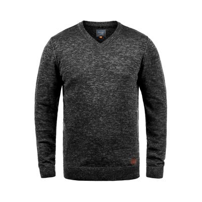 Strickfleece-Pullover BLEND "Strickpullover BHDansel", Herren, Gr. M, schwarz, Obermaterial: 50% Baumwolle CO. 50% Polyacryl PAN., Pullover