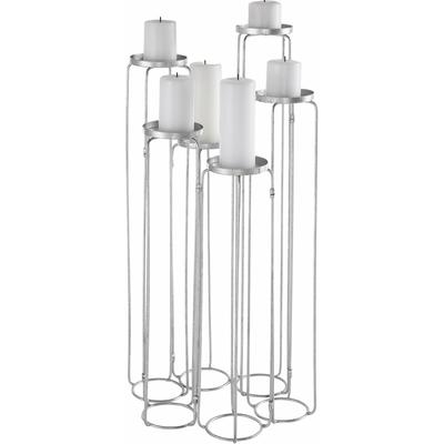 Kerzenständer HOME AFFAIRE "Mareesa", silber (silberfarben), B:73cm H:65cm T:12cm, Metall, Kerzenhalter, Geschenkartikel, aus Metall, für Stumpenkerzen, Höhe ca. 65 cm, variabel stellbar
