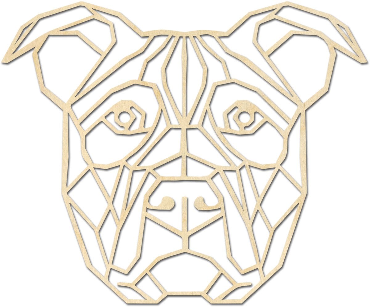 Hout-Kado Geometrische Stafford Dieren Wanddecoratie voor Volwassenen