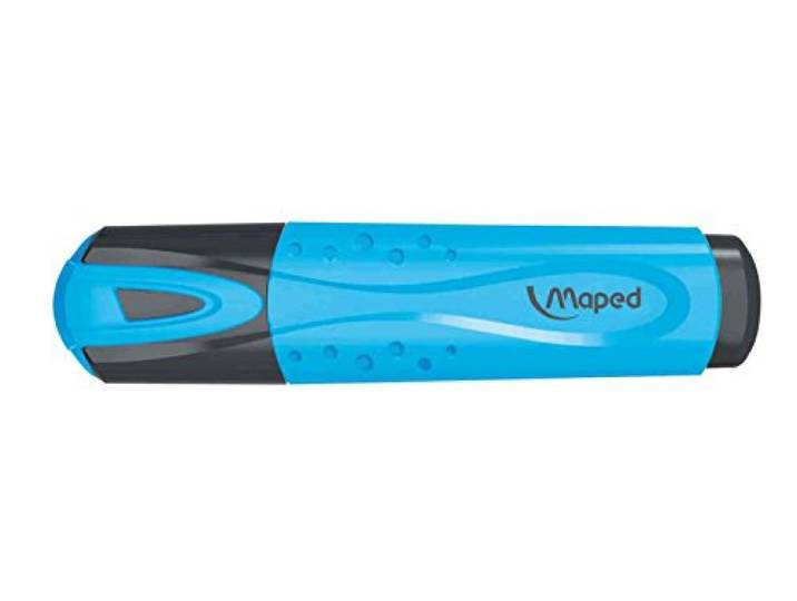 Maped 742530 Fluo Peps Classic Markeerstift, blauw, 12 stuks