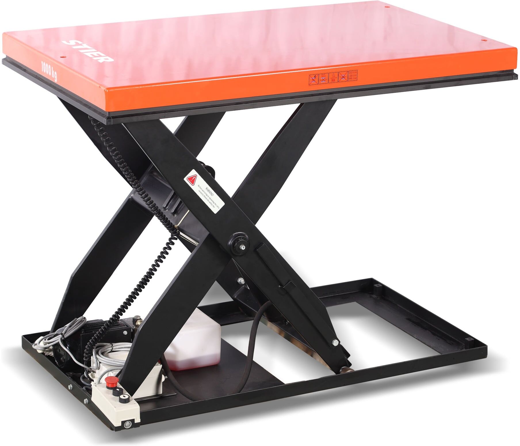 STIER Scheren-Hubtisch Tragkraft 1000kg Plattform 1300x800mm (904277)