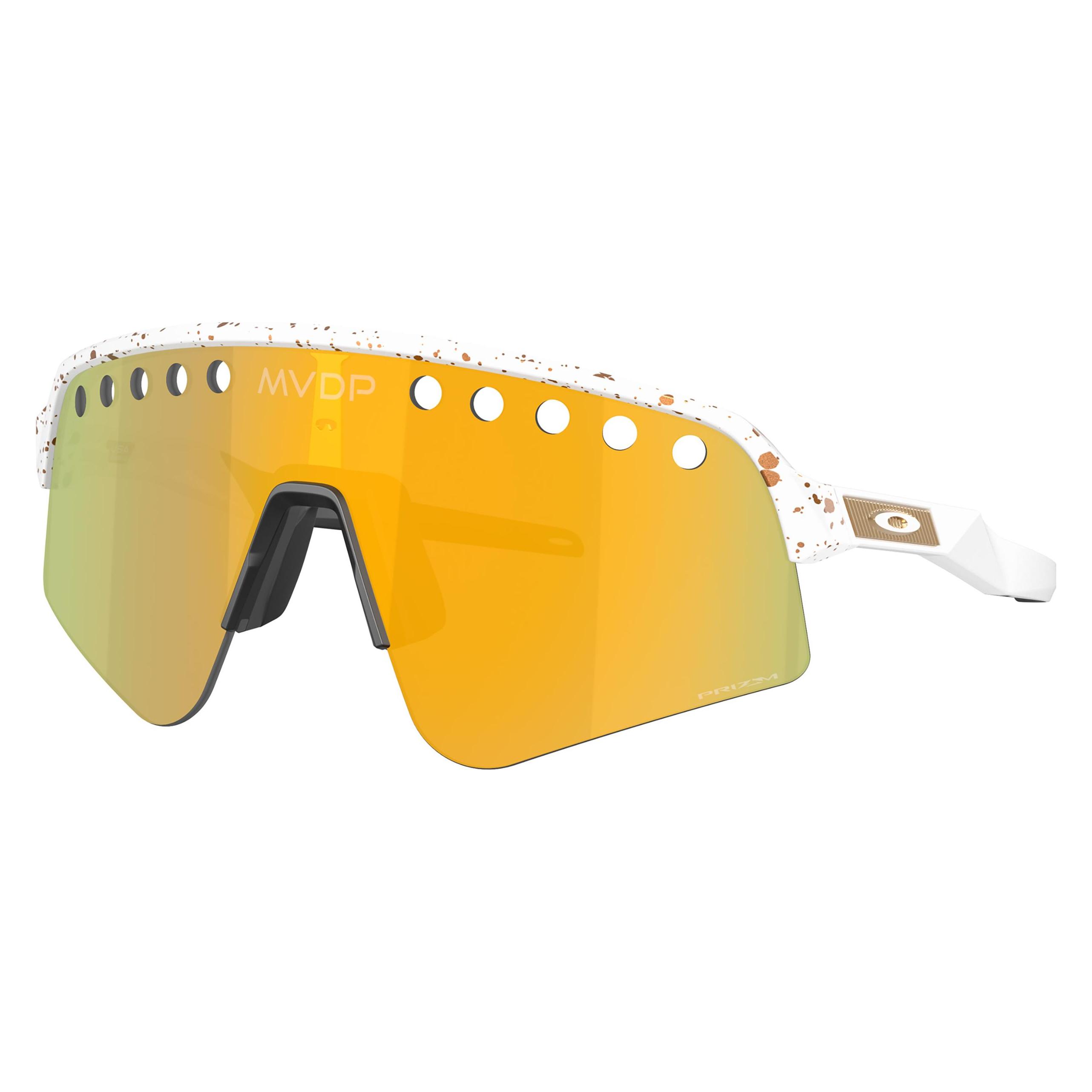 Oakley Sutro Lite Sweep - Prizm - Fahrradbrille (MVDP Rot, Rot/Gold Splatter, Prizm 24k) (0OO9465-946533)