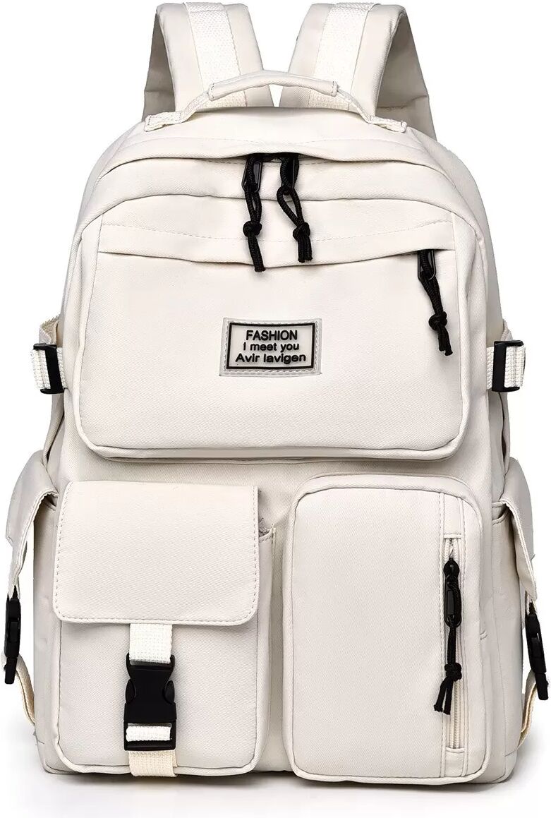 INF Vielseitiger Freizeitrucksack für Studenten - Großes Fassungsvermögen, gepolsterte Träger Beige