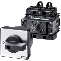 Eaton 280934 EIN-AUS-Schalter, P5, 160 A, Zwischenbau, 3-polig, mit schwarzem Knebel und Frontschild P5-160/Z
