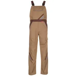 Latzhose "HIGHLINE" 285g/m2 Canvas-Besatz - 118 - khaki/braun