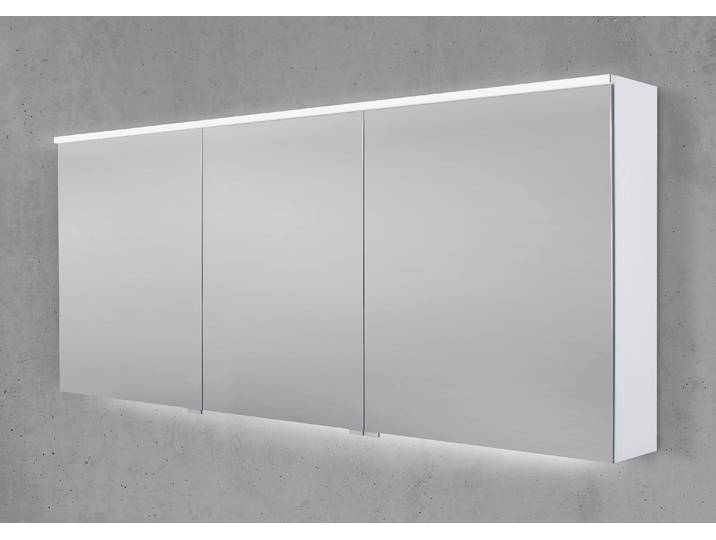 Spiegelschrank 180 cm integrierte Multilight-LED-Beleuchtung Doppelspiegeltüren